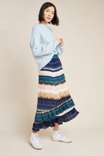 New Anthropologie Daniel Rainn Patrizia Ruffled Maxi Skirt size XL MSRP: $98 picture