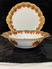 Antique JPL Jean Pouyat Limoges France Serving Bowl & Underplate Red Poppies picture