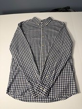 Sonoma Goods For Life Long Sleeve Button Down Shirt Size M Blue Gingham picture