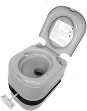 24L 6.3 Gallon Advanced Portable Toilet Flush Camping Travel Piston Pump Commode picture