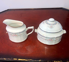 Beautiful Noritake Ivory China 7293 Rothschild Covered Sugar and Creamer Great picture