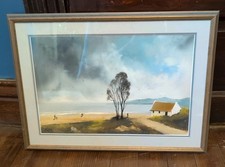 Original Raymond Klee Painting Framed New England Seascape VTG  picture