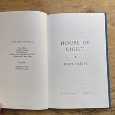 Mary Oliver - House of Light - Ist Edition 1990 picture