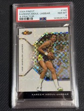 2004-05 Topps Finest X-Fractor /199 Kareem Abdul-Jabbar #140 PSA 8 HOF picture