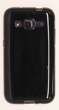 verizon OEM High Gloss Silicone Cover for Samsung Galaxy Core Prime - Black picture