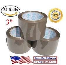 24 Rolls Brown Tan Carton Sealing Packing Tape Shipping 3 Inch  3