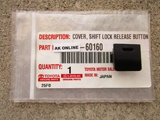 FITS: 08 - 15 LEXUS LX570 A/T SHIFTER LOCK RELEASE BUTTON COVER OEM NEW BLACK picture