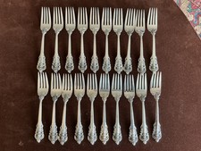 WALLACE GRAND BAROQUE STERLING SILVER SALAD FORKS 6.5” (1), 20 available picture