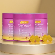 3PCS Women's Probiotic Gummies Slippery Elm Pineapple pH Balance 60 Gummies picture