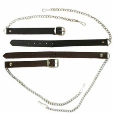 Scottish Leather Sporran Belt and Chain 30-48