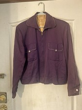 1950s Gabardine Ricky Jacket Purple With White Houndstooth Accents picture