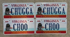 Virginia CHUGGA CHUGGA CHOO CHOO N&W 611 VA Railway Train license plates picture