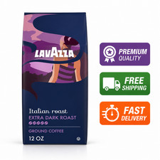 Lavazza Italian Roast Ground Coffee, Extra Dark Roast, 100% Arabica, 12 oz Bag picture