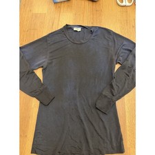Vintage L.L. Bean Womens S XS Long Sleeve Base Layer Navy Faded Distressed Top picture