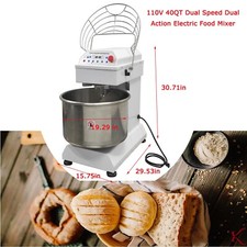 110V 40QT Dual Speed Dual Action Electric Spiral Dough Mixer w/ Micro control picture