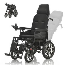 Used Powerful Foldable Electric Wheelchair Dual 250W Motor High Back picture