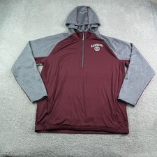Champion Harvard Hoodie Mens XL Maroon Grey Half Zip Pullover Collegiate Ivy picture