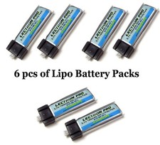 Brand New Lectron Pro 3.7 volt 180mAh 45C Lipo Battery 6 Pack Blade Nano QX picture