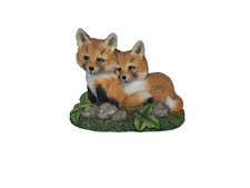 Vintage Endangered Young'uns Sculpture / Figurine Rambunctious Red Fox Pups 1996 picture