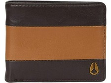 NEW Nixon Escape Men's Brown Leather Wallet C2013-2864 MSRP $35 picture