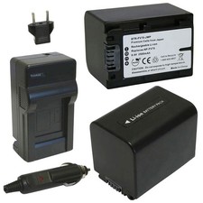 Replacement for Sony DCR-SX85 Battery (2-Pack, 2500mAh) and Charger picture