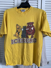 Iceberg Jeans Men’s Yellow Graphic Print Double-Sided Regular Fit T-Shirt picture