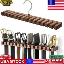 Wooden Belt Rack for Closet Wall Mount, Sturdy Belt Hanger Organizer Holds Belts picture