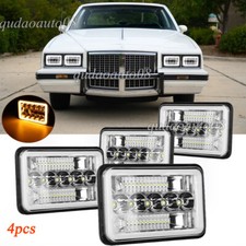 Fit 1976-1987 Pontiac Grand Prix 4PCS 4x6'' LED Headlights High-Low Beam DRL DOT picture