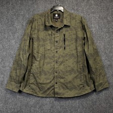 Dulth Alaskan Hardgear Stone Run Overshirt Shirt Jacket Mens 2XL Green Camo Snap picture
