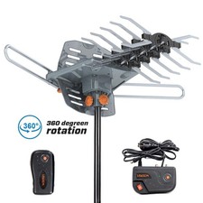 480Miles Outdoor TV Antenna Motorized Amplified HD TV 1080P 4K V/U 360° Rotation picture