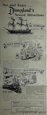 Original 1958 Disneyland Newest Attractions Single Sided Flyer picture