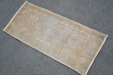Turkish Rug, 1,2x2,7 ft Small Vintage Rug, Gray Beige Oriental Rug picture