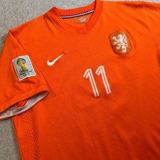 Arjen Robben #11 Netherlands Nike 2014 World Cup Soccer Jersey Men's Medium picture