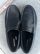 Rockport Mens TruTech Brown Leather Moc Toe Loafers Slip On Shoes picture