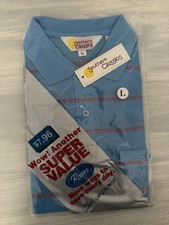 Vintage Southern Classics by Roses Striped Polo Shirt Grandpa Acrylic NWT Large picture