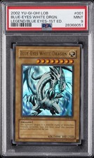 2002 YU-GI-OH LOB-LEGEND OF BLUE EYES WHITE DRAGON BLUE-EYES WHITE DRAGON PSA 9 picture