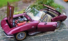 Corvette Chevrolet1:24Race Car12Chevy18Metal Body Model55 57 1963 1966 1967 1970 picture