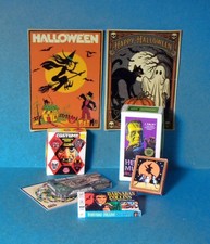 Dollhouse Miniature 1:12 Halloween Bundle – Witches, Ghost, Posters, Games, More picture