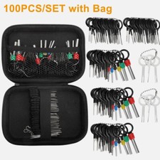 100pcs Automotive Connector Removal Tool Set W/ Pin Ejector Wire Extractor New picture