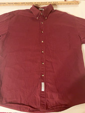 Vintage Savane Deep Dye Men’s Shirt – Large – 100% Cotton – Burgundy picture