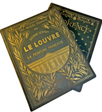 Antique Ornate French Art Books Louvre & Florence Geffroy Gilt Art Nouveau picture