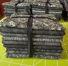 All Black Fat Quarter Bundle 9 Different Designs picture