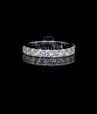1.10 CT Round Cut Lab-Grown Diamond Half Eternity Band – E VS1 IGI Certified picture