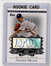 Topps 2007 Moments & Milestones Rookie Autographs Andrew Miller RC Auto RA-AM picture