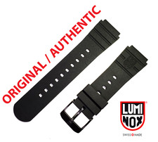 Luminox Band 21/22mm 0320 3000 3100 3200 3400 3600 3900 SILVER/BLACK BUCKLE picture