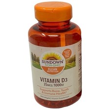 400 Sundown Vitamin D3 25mcg 1000IU Softgels, Bones, Teeth & Immune Health picture