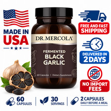Dr. Mercola Fermented Black Garlic – 60 Capsules, 30 Servings picture