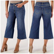 NYDJ Womens Major Wide Leg Capri Jeans 00 PETITE Serendipity Blue NWT picture
