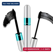 2 Pack 2 in 1 5x Longer Washable Mascara, 4D Silk Fiber Lash For VIBELY Masca... picture