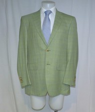 OXXFORD Radcliff Silk Blend Green Plaid Two Button Sport Coat 40R NWOT picture